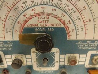 Vintage EICO 360 TV - FM Sweep Signal Generator,  4500 KC Crystal Please Read 2