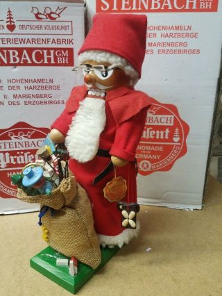 Vintage Steinbach German Nutcracker Santa With Toy Bag