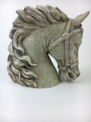 Vintage Napco Porcelain White Horse Head Planter Pen & Pencil Holder