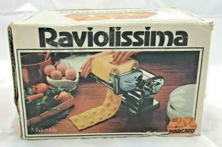 Vintage Marcato Atlas Pasta Machine Raviolissima Ravioli Maker Attachment