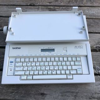 Vintage Brother Electronic Typewriter Ax - 450 W/ Cover & Ribbon Processor