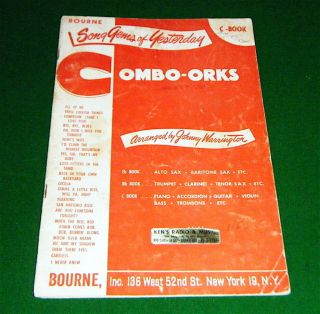 Vintage Sheet Music Combo - Orks C - Book For Piano Accordion,  Guitar,  Violin,  Bass