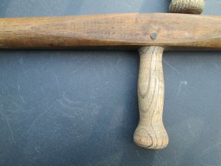 Vintage Chinese Oak Wood Tonfa Pair Baton Stick w Grip Handle Martial Arts 3