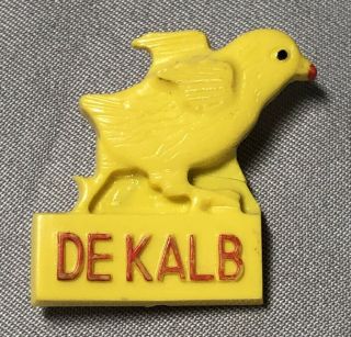 Farm Chicken Poultry De Kalb Chick Pin Vintage Advertising Dekalb Feed