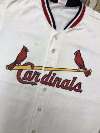 Vintage 90s Rawlings St.  Louis Cardinals Baseball Jersey Button Up Shirt Size L 3