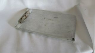 Vintage Small Aluminum Metal Clipboard Case Folder With Storage Mini One 38