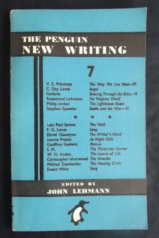 Vintage Book: The Penguin Writing No 7,  Edited By John Lehmann,  Jun 1941