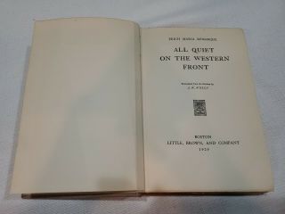 1929 All Quiet On The Western Front by Erich Maria Remarque 3