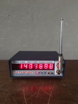 Vintage Datascan Digital Frequency Counter Model C1400 Ham Radio Cb