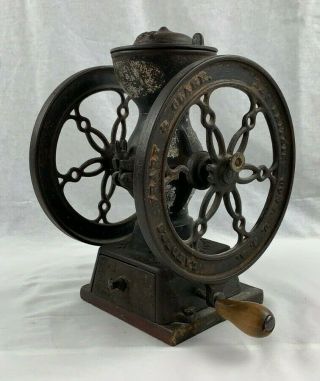 Antique Landers,  Frary & Clark Coffee Grinder 20 Cast Iron Two Wheel Grinder
