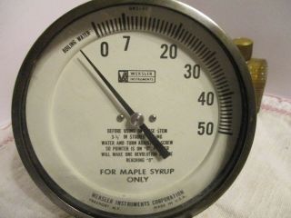 Vtg Maple Syrup Thermometer - Weksler Co.  - Vt.  N.  H.  Sap Tap Boil Maple Candy Tool