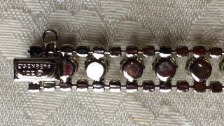 vintage Eisenberg Ice rhinestone bracelet with safety catch chain 3
