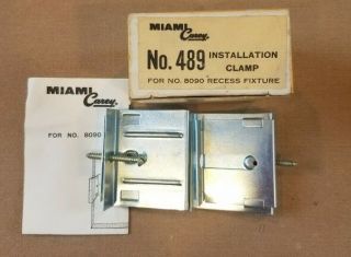 Vintage Nos Miami Carey Installation Clamp For Recess Fixtures.  2 Clamps Per Box