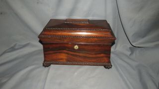 A Fine 19th Century Early Victorian Rosewood Tea Caddy