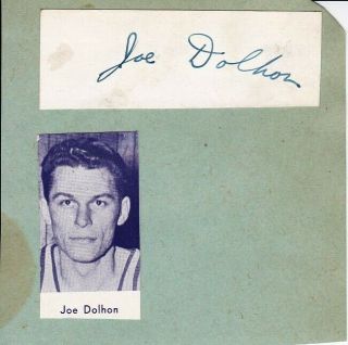Joe Dolhon Autograph Signed Vintage Cut Album Page D81 1949 - 51 Bullets