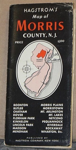 1965 Hagstrom Street Map Of Morris County,  Jersey