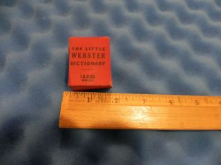Miniature The Little Webster Dictionary 18,  000 Words 1 1/2 " X 1 3/4 "