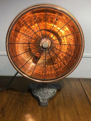 Vintage Copper Westinghouse Electric Cozy Glow Heater Deco Iron Base.  Usa
