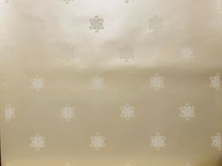 1940s Vtg 1950s 2 Rolls Wallpaper Champagne & White Snowflake Motif 20 " Width