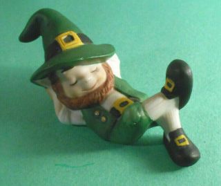 Vintage Lefton St.  Patricks Irish Leprechaun Boy Figurine 7547 -