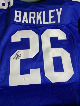 Saquon Barkley Signed York Giants Jersey (jsa) 1 Rb Pick 2018 Draft