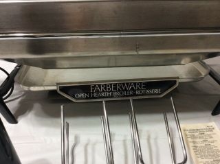 Vintage Farberware 455ND Open Hearth Electric Broiler Rotisserie Grill L@@K 2