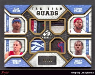 2009 - 10 Sp Game Quad Iverson/ Prince/wallace/stuckey 05/10 Logo Patch
