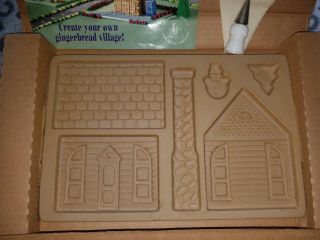 Vintage The Pampered Chef Gingerbread House Cookie Mold Stoneware