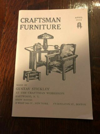 Craftsman Furniture Made By Gustav Stickley Reprint Of April 1912 Book