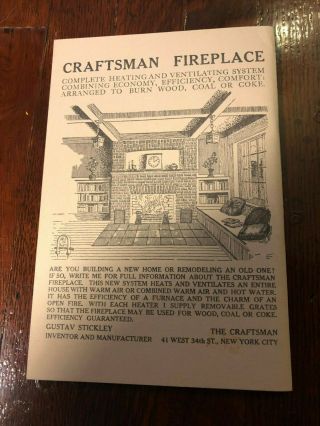 CRAFTSMAN FURNITURE made by Gustav STICKLEY Reprint of April 1912 Book 3