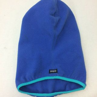 Patagonia Vintage Blue Ski Mask Fleece Lined Made In Usa Winter Hat
