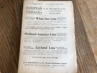 Vintage Ads Cunard White Star Line Oceanic Majestic Teutonic Celtic Franconia 2