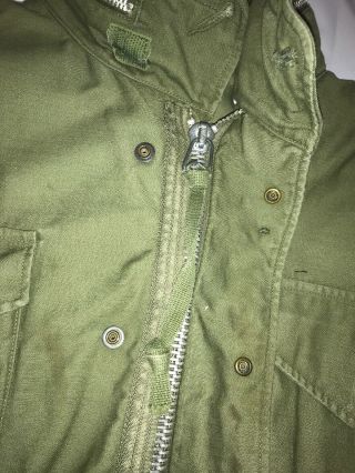 VTG US Army Military Men’s Field Jacket Cold Weather Coat Green SZ Medium Short 3