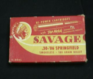 Vintage Savage 30.  06 Springfield Ammo Box With Insert