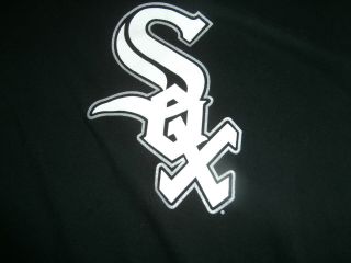 Majestic MLB CHICAGO WHITE SOX Baseball 2 button Shirt Sz 2XL Black short sleeve 2