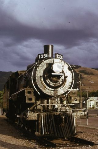 Northern Pacific Railroad Steam Locomotive Np 1356 Photo Slide