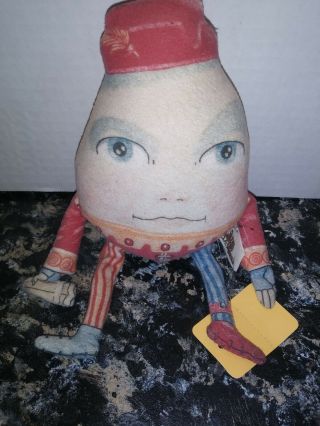 Vintage Humpty Dumpty Stuffed Cloth Doll The Toy Made In Usa 