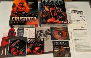 2 Vintage Big Box Pc Games Crusader No Remorse & No Regret Complete Cd - Rom Vers.