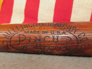 Vintage 1920s Hillerich&bradsby Pinch Hitter Wood Baseball Bat No.  3 Antique 30 "