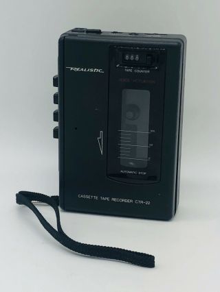 Realistic Cassette Tape Player Recorder Ctr - 22 Built - In Speaker Vintage