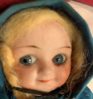 Rare Antique 1920’s Walther & Sohn Germany Bisque 9”Glass Googly Eyes Doll 2