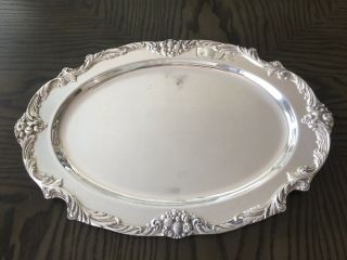 Reed & Barton King Francis 1676 Silverplate Serving Meat Platter Tray 19”x13”
