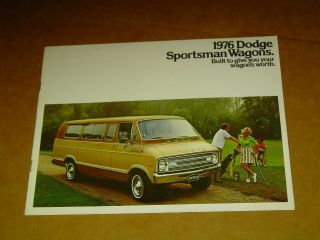 1976 Dodge Sportsman Wagons Vans Brochure 12 Pages