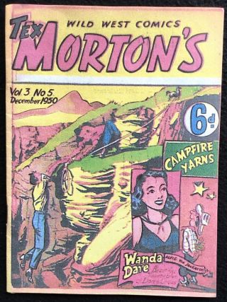 Tex Morton’s Wild West Comics - 5,  1950,  Vintage Australian B&w,  Vf
