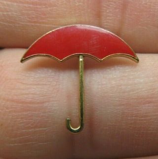 Vintage Travelers Insurance Red Umbrella Lapel Pin Tie Tack