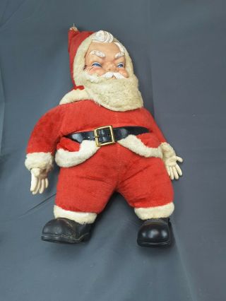 Vintage Santa Claus " My Toy " Christmas Plush Rubber Face/hands/boots Doll 19 " H