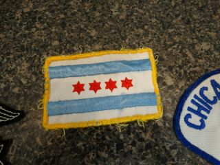 Vintage Chicago Police Department Patches Cotton Cloth Old
