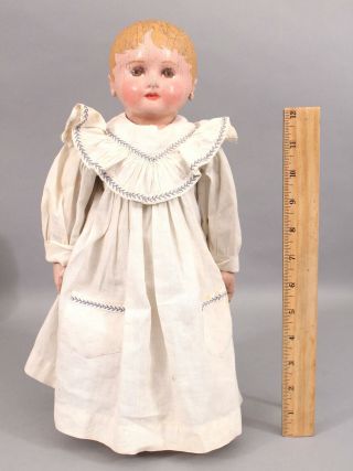 Rare Antique 16in Martha Chase Hand Painted Stockinette Cloth Doll 2