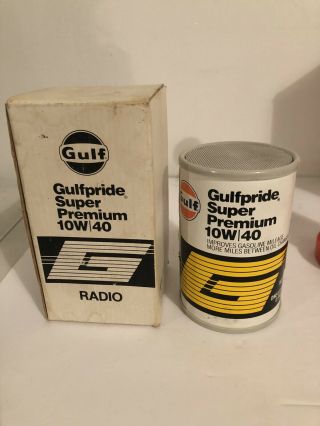 VINTAGE GULF OIL GAS PUMP PHONE GASOLINE TELEPHONE BOX Oil Can Radio Collectors 3