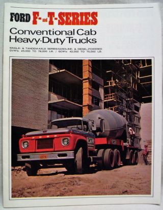 Ford Motor Company F&t Series Heavy Duty Trucks Advertising Sales Brochure 1966